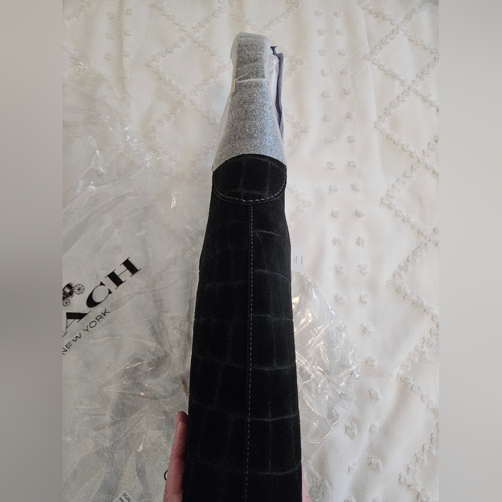 NWT Coach Brooklyn 28 Croc Embossed Suede - Picture 7 of 16